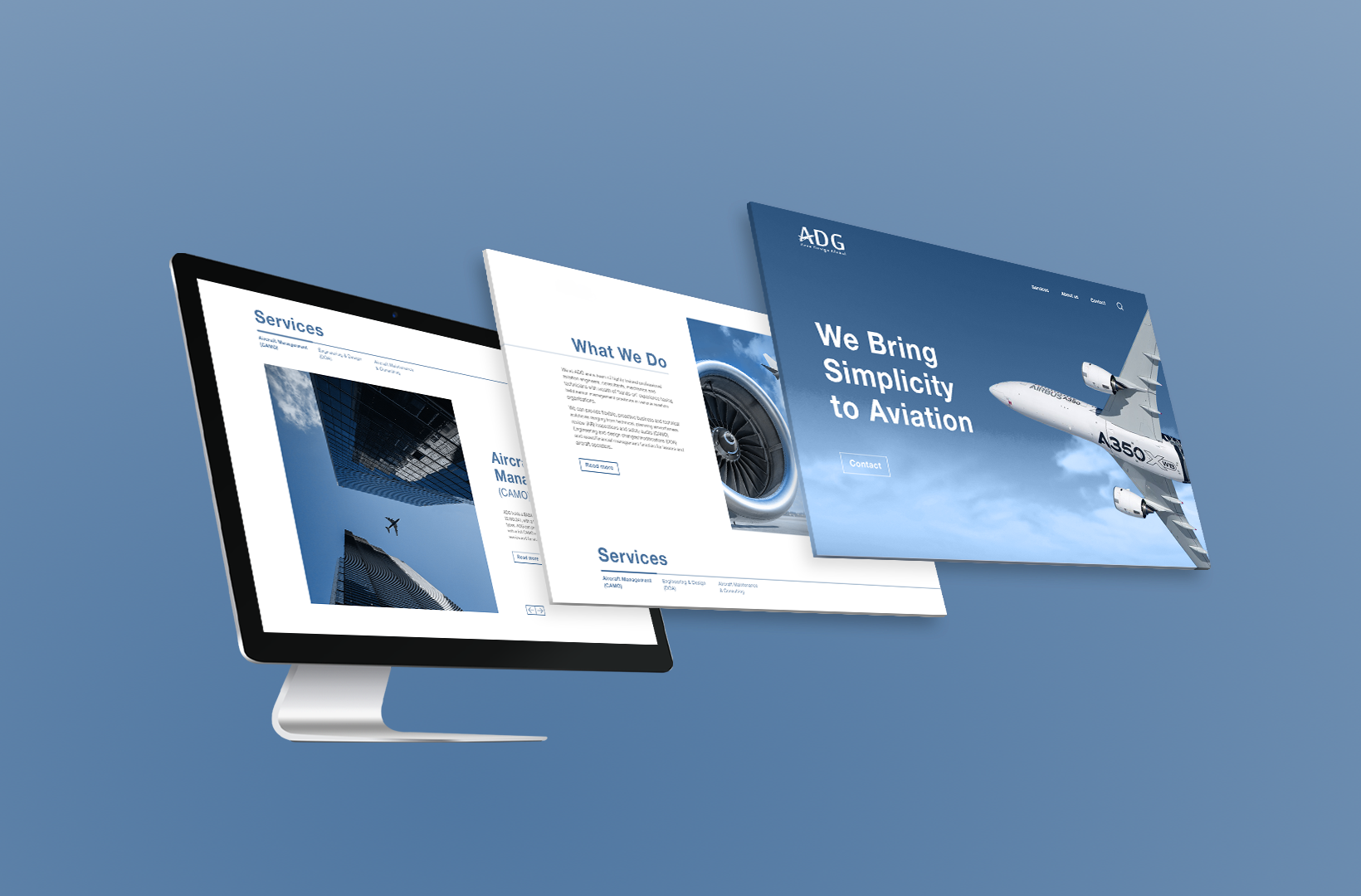 Aero Design Global website design, vefsíðu hönnun Key of Marketing